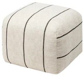 Πουφ Sigrid Light Μπεζ / Μαύρο 75% Βαμβάκι / 25% Λινό W50 x D50 x H38 cm Broste Copenhagen