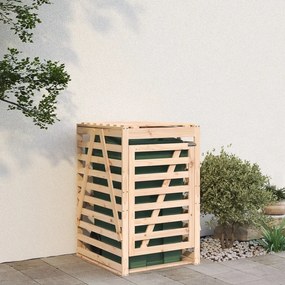 vidaXL Αποθήκευση Τροχήλατου Κάδου 84x90x128,5εκ από Μασίφ Ξύλο Πεύκου