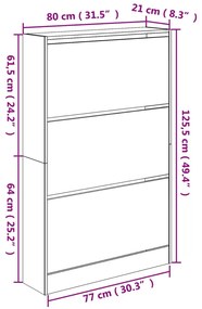 ΠΑΠΟΥΤΣΟΘΗΚΗ ΚΑΦΕ ΔΡΥΣ 80X21X125,5 ΕΚ. ΑΠΟ ΕΠΕΞΕΡΓΑΣΜΕΝΟ ΞΥΛΟ 839930