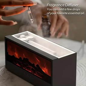 Υγραντήρας χώρου με εφέ φλόγας - 626286 - White
