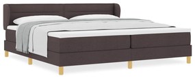 vidaXL Κρεβάτι  με Στρώμα - Σκούρο Καφέ - 200x200 εκ - Ύφασμα