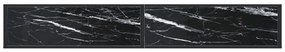 vidaXL Τραπέζι Κονσόλα Μαύρο Όψη Μαρμάρου 220x35x75,5 εκ. Ψημένο Γυαλί