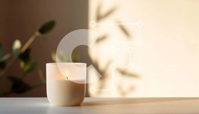 Intra Συλλεκτικό Ξύλινο Παζλ Plywood  4mm - Γαλήνιο κερί με απαλές σκιές Σε Ξύλινο Κουτί - Διαστάσεις: 10x10 cm – 25 κομμάτια
