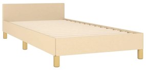 vidaXL Πλαίσιο κρεβατιού χωρίς στρώμα Κρέμα 80x200 cm Ύφασμα