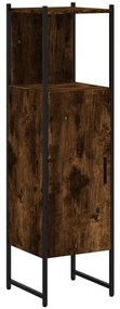 vidaXL Ντουλάπι Μπάνιου Καπνιστή Δρυς 33x33x120,5 εκ. Επεξεργ. Ξύλο