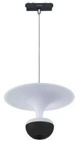 Μαγνητικό Κρεμαστό Φωτιστικό Ράγας Ultra Thin LED 5W 3CCT Φ20cm InLight-TMU0240-Black-Μαύρο TMU0240-Black