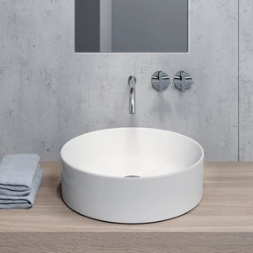 GSI Kube-X Slim 9427 Λευκός Πορσελάνινος Νιπτήρας Μπάνιου Επιτραπέζιος Ø45 cm