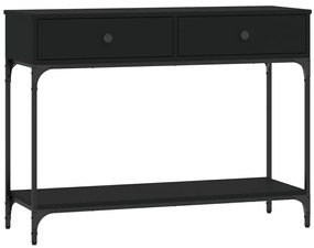 vidaXL Τραπέζι Κονσόλα Μαύρο 100 x 34 x 75 εκ. από Επεξεργ. Ξύλο