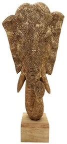 Διακοσμητικός Ελέφαντας Zap 312-000005 31x13x61cm Natural Inart Wood