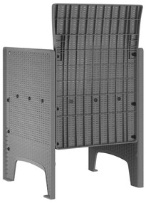 vidaXL Καρέκλα Κήπου 4 pcs Ανοιχτό γκρι 53 x 49 x 85 εκ. PP