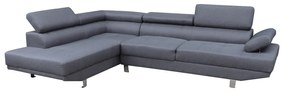ΚΑΝΑΠΕΣ ΓΩΝΙΑ ΑΡΙΣΤΕΡΗ FB93085.10L ΓΚΡΙ ΥΦΑΣΜΑ 270x200x87Y εκ. 0516409