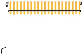 Τέντα Συρόμενη Αυτόματη Κίτρινο / Λευκό 350 x 250 εκ. - Κίτρινο