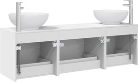 vidaXL Σετ Επίπλων Μπάνιου 3 τμχ. Λευκό 49,5 x 44,5 x 65 εκ