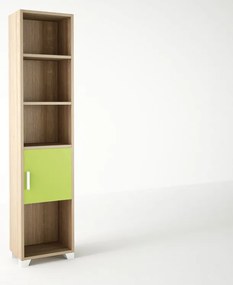 Βιβλιοθήκη παιδική σε χρώμα δρυς-λαχανί 40x30x180