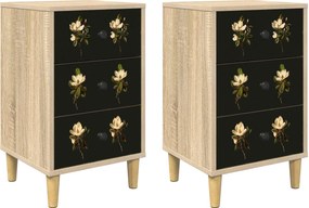 vidaXL Κομοδίνο BREMEN 2 τμχ. Sonoma Δρυς 36 x 33 x 60 εκ