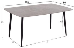 ΣΕΤ ΤΡΑΠΕΖΑΡΙΑΣ 7ΤΜΧ RAVEN HM21070.03 ΚΕΡΑΜΙΚΟ TOP--4 ΚΑΡΕΚΛΕΣ &amp; 2 ΠΟΛΥΘΡΟΝΕΣ ΓΚΡΙ