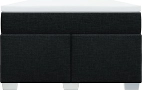 vidaXL Κρεβάτι Boxspring με Στρώμα Μαύρο 120x200 εκ. Υφασμάτινο