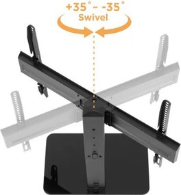 POWERTECH επιτραπέζια βάση τηλεόρασης PT-1328, 37-70", έως 40kg
