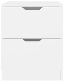 Κομοδίνο Λευκό 40 x 40 x 50 εκ. από Μοριοσανίδα - Λευκό