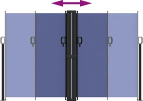 vidaXL Σκίαστρο Πλαϊνό Συρόμενο Μπλε 160 x 600 εκ.