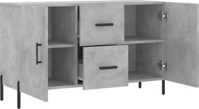 vidaXL Ντουλάπι Γκρι Σκυροδέματος 100 x 36 x 60 εκ. Επεξεργασμένο Ξύλο