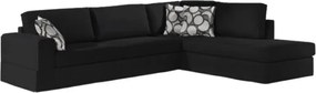 Γωνιακός καναπές Must-Αριστερή-275φ 210β εκ.-Μαύρο