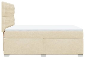 ΚΡΕΒΑΤΙ BOXSPRING ΜΕ ΣΤΡΩΜΑ ΚΡΕΜ 140X200 ΕΚ. ΥΦΑΣΜΑΤΙΝΟ 3290523