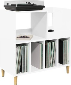 vidaXL Βάση πικάπ Λευκό 82 x 39,5 x 82,5 εκ Επεξεργασμένο Ξύλο