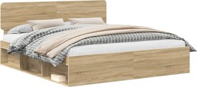 vidaXL Σκελετός Κρεβατιού Sonoma Δρυς 200 x 200 cm
