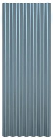 vidaXL Πάνελ Οροφής 12 τεμ. Γκρι 100x36 εκ. Γαλβανισμένος χάλυβας