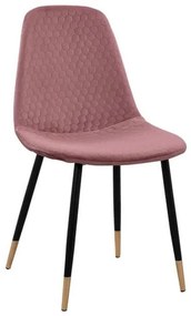 Καρέκλα Lucille HM8552.02 Apple 45Χ56Χ81Υ εκ. Σετ 4τμχ Βελούδο, Μέταλλο