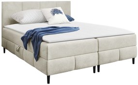 Επενδυμένο κρεβάτι Box Best II-Krem-140 x 200 - 142.00Χ206.00Χ88.00cm