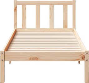 vidaXL Πλαίσιο Κρεβατιού Μακρύ Χωρίς Στρώμα 90x220 εκ Μασίφ Πεύκο