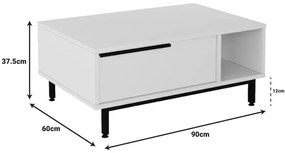 Τραπεζάκι Σαλονιού Frixton σε Cappuccino 90x60x37.5εκ. 90x60x37.5 εκ.