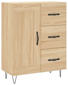 vidaXL Ντουλάπι Sonoma δρυς 69,5 x 34 x 180 εκ. από Επεξεργασμένο Ξύλο