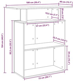 ΓΡΑΦΕΙΟ ΥΠΟΔΟΧΗΣ 100X40X104 ΕΚ. ΕΠΕΞΕΡΓΑΣΜΕΝΟ ΞΥΛΟ 859055