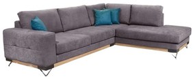 Γωνιακός καναπές Belton, δεξιά γωνία, γκρι χρώμα, 300x230cm, DIM4567