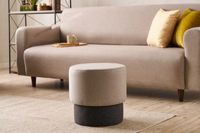 Πουφ Σκαμπό Μπεζ PATARA 40x40x40