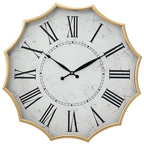 Artekko Artekko Clock Ρολόι Τοίχου Μέταλλο Γυαλί Χρυσό (60x60x6)cm 78668-DS