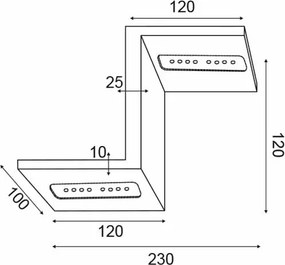 Απλίκα Τοίχου LED Aca Tetris L36294BK Black Matt