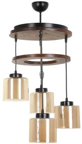 Φωτιστικό Οροφής David 534LUN3385 Φ35x80cm 4xE27 40W Brown-Gold Opviq