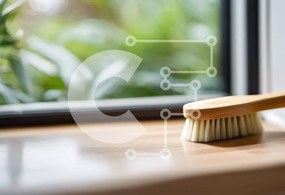 Intra Συλλεκτικό Ξύλινο Παζλ Plywood 4mm - Ξύλινη βούρτσα στο περβάζι παραθύρου Σε Ξύλινο Κουτί - Διαστάσεις: 10x10 cm – 25 κομμάτια