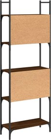 vidaXL Βιβλιοθήκη 5 Επιπέδων Καφέ Δρυς 60,5x24x166,5εκ. Επεξεργ. Ξύλο
