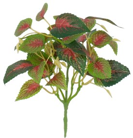 GloboStar® SWEDISH IVY 78270 Τεχνητό Φυτό Σουηδικός Κισσός - Μπουκέτο Διακοσμητικών Φυτών - Κλαδιών με Φύλλωμα Πράσινο - Κόκκινο Υ28cm
