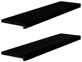 vidaXL Περβάζια παραθύρων 2 τεμ. Σκ. Καφέ 100x25x2εκ. Μασίφ Ξύλο Δρυός