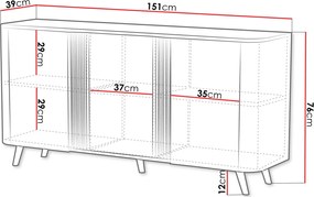 Μπουφές Volare I-Mauro - 151.00Χ39.00Χ76.00cm