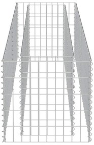vidaXL Συρματοκιβώτιο-Γλάστρα Υπερυψωμένη 180x50x50 εκ. Γαλβ. Χάλυβας