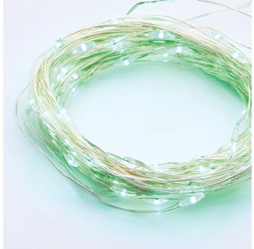 Λαμπάκια Σειρά 100 LED Χρονοδιακόπτης Πράσινο Ασημί Καλώδιο Χάλκινο Μπαταρίας 3xAA IP44 10μ και 10cm X01100515 ACA-X01100515-Αση X01100515
