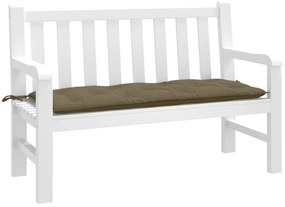 vidaXL Μαξιλάρι Πάγκου Κήπου Taupe Μελανζέ 120x50x7 εκ. Ύφασμα