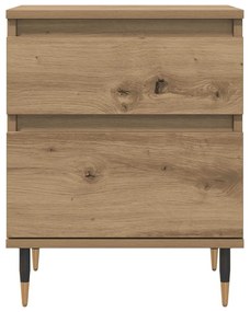 vidaXL Κομοδίνα 2 τεμ. τεχνίτης Δρυς 40 x 35 x 50 εκ. από Επεξεργ Ξύλο